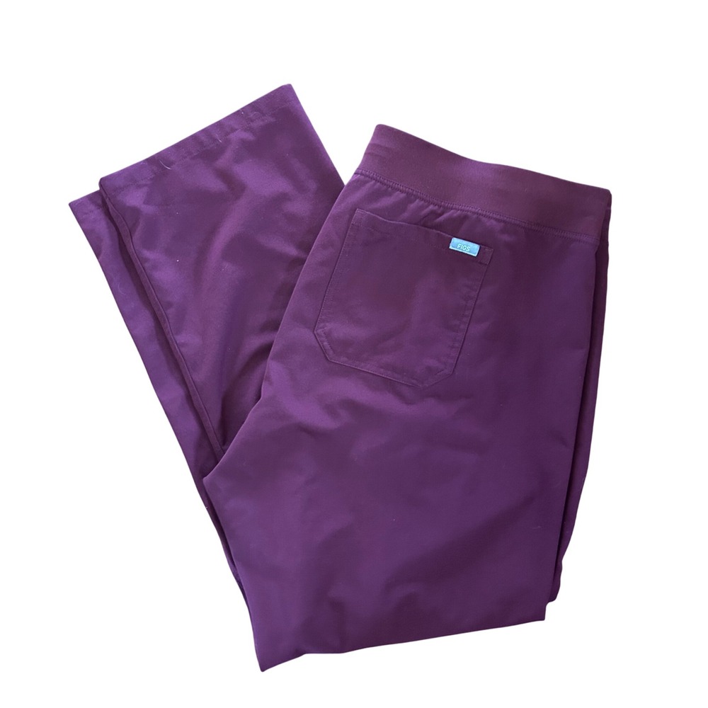 Figs High Waisted Livingston Basic Scrub Pants‎ Women's Size XXL Burgundy